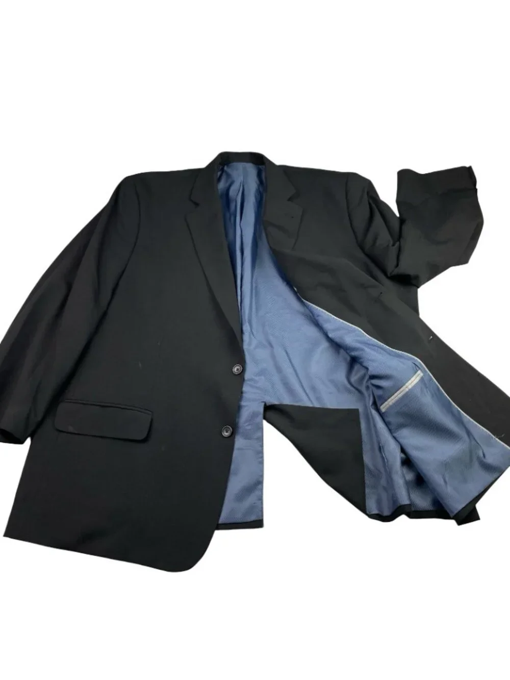 Oak Hill Men's Wool Blend 2-Button Blazer Black • 52L